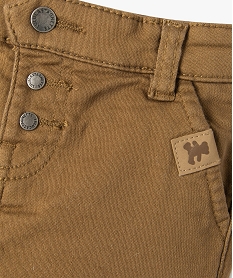 pantalon bebe garcon avec braguette fantaisie - lulucastagnette brunI368001_2