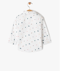 chemise bebe garcon a motifs de noel avec noeud papillon amovible blancI369901_3
