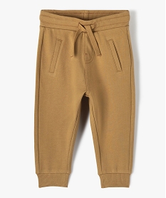pantalon de jogging avec ceinture bord-cote bebe garcon brun joggingsI370501_1