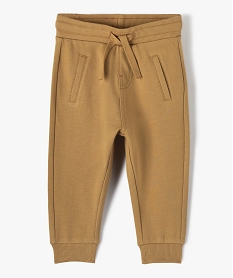 GEMO Pantalon de jogging avec ceinture bord-côte bébé garçon Brun