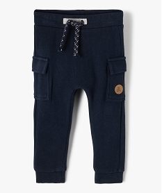 GEMO Pantalon bébé garçon en maille côtelée souple - LuluCastagnette Bleu