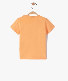 tee-shirt bebe garcon avec motif sur l’avant orange tee-shirts manches courtesI374901_3