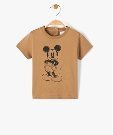 GEMO Tee-shirt bébé garçon à manches courtes imprimé héros denfance marron standard