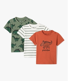 GEMO Tee-shirt bébé garçon à manches courtes (lot de 3) rouge standard