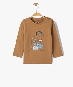 GEMO Tee-shirt bébé garçon imprimé fantaisie marron standard