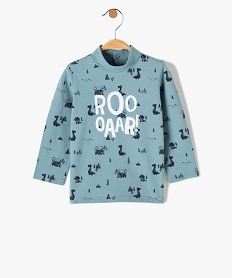 GEMO Tee-shirt bébé garçon à manches longues et col roulé bleu standard