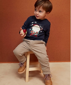 tee-shirt bebe a manches longues avec motifs de noel bleuI379401_1