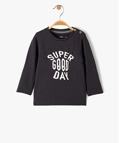 GEMO Tee-shirt bébé garçon à manches longues avec motif Orange