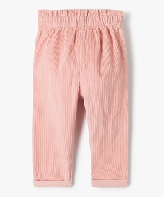 pantalon en velours cotele bebe fille rose pantalonsI383701_3