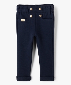 GEMO Pantalon bébé fille bateau en maille - LuluCastagnette Bleu