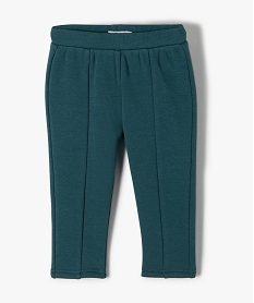 GEMO Pantalon bébé fille en maille chaude à coupe carotte vert standard
