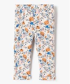 GEMO Pantalon bébé fille en maille avec intérieur peluche Multicolore