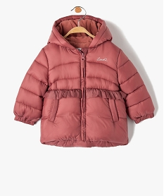 GEMO Blouson bébé fille à capuche avec motifs fleuris Rose