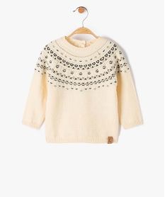 GEMO Pull de Noël bébé fille à motifs pailletés - LuluCastagnette Beige