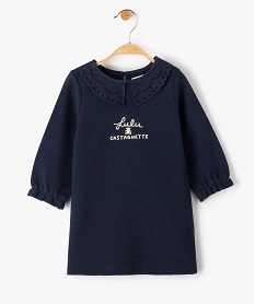 GEMO Robe bébé fille en maille avec col dentelle - LuluCastagnette noir chine