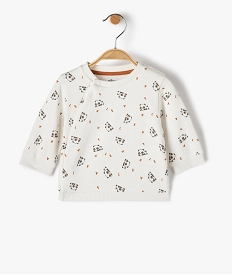 GEMO Sweat bébé garçon façon brassière avec motifs animaux imprime multicolore
