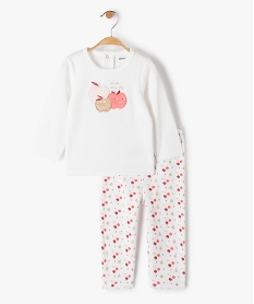 pyjama bebe fille 2 pieces en velours beigeI396101_1
