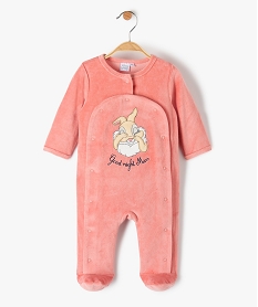 GEMO Pyjama bébé en velours imprimé lapin - Disney Rose