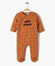 GEMO Pyjama bébé en jersey motifs graphiques marron standard