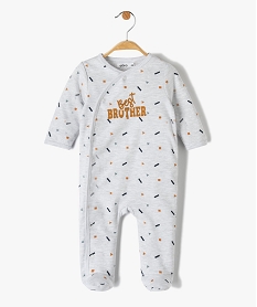 GEMO Pyjama bébé en jersey motifs graphiques Gris