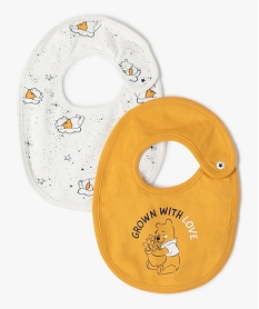 GEMO Bavoirs naissance en jersey motif Winnie lourson - Disney (lot de 2) Jaune