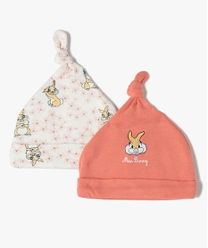 bonnet bebe avec motif lapin de bambi (lot de 2) - disney roseI400801_1