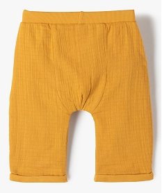 pantalon bebe en gaze de coton double motif winnie lourson - disney jauneI402101_3