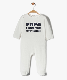 pyjama bebe en velours avec ouverture pont-dos beigeI404401_1
