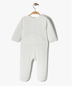 pyjama bebe en velours avec ouverture pont-dos beigeI404401_3