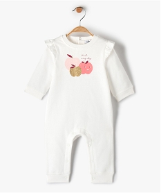 pyjama bebe fille avec volants sur les epaules sans pieds beigeI404801_1
