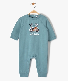 pyjama bebe garcon sans pieds avec motif moto bleuI405001_2