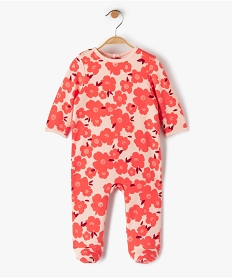 pyjama bebe fille a motifs fleuris avec doublure chaude roseI405101_1