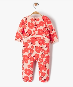 pyjama bebe fille a motifs fleuris avec doublure chaude roseI405101_3