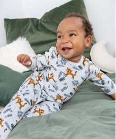 GEMO Pyjama dors-bien bébé en velours avec motifs tigres Gris