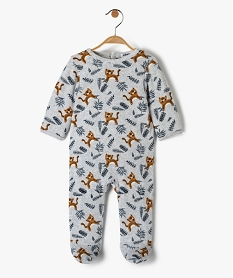pyjama dors-bien bebe en velours avec motifs tigres grisI405201_2