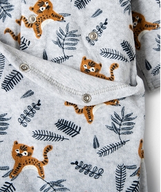 pyjama dors-bien bebe en velours avec motifs tigres grisI405201_3