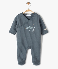 GEMO Pyjama bébé matelassé à fermeture zippée - LuluCastagnette Bleu