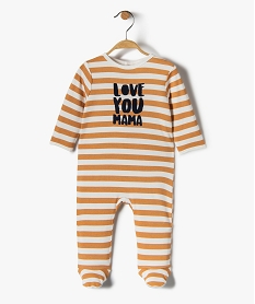 GEMO Pyjama dors bien bébé en jersey à rayures Orange