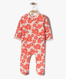 GEMO Pyjama bébé fille imprimé grosses fleurs violet vif