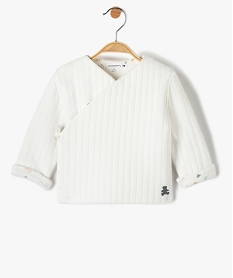 GEMO Gilet bébé matelassé fermeture cache-cœur doublure imprimée - LuluCastagnette blanc chine