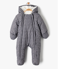 combinaison pilote bebe avec pieds et moufles gris manteaux blousonsI407101_1