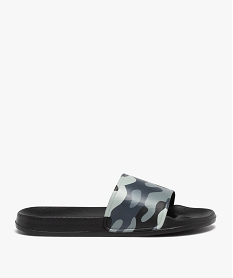 GEMO Mules de piscine garçon bandeau imprimé camouflage Gris