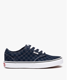 GEMO Baskets garçon en toile à motif damier - Vans bleu chine
