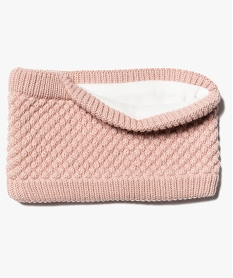 GEMO Écharpe snood bébé fille à doublure polaire chaude Rose