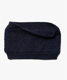 GEMO Echarpe bébé fille forme snood à paillettes doublée polaire Bleu