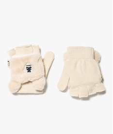 gants fille 2-en-1 avec mitaines en sherpa - lulucastagnette beigeI417401_1