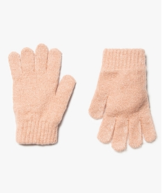 GEMO Gants fille en maille extensible Rose