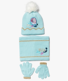 ensemble fille 3 pieces   bonnet snood gants - la reine des neiges bleuI418401_1