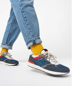 GEMO Baskets homme jogger multimatières à lacets - Umbro bleu chine