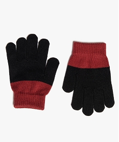 GEMO Gants garçon bicolores noir standard